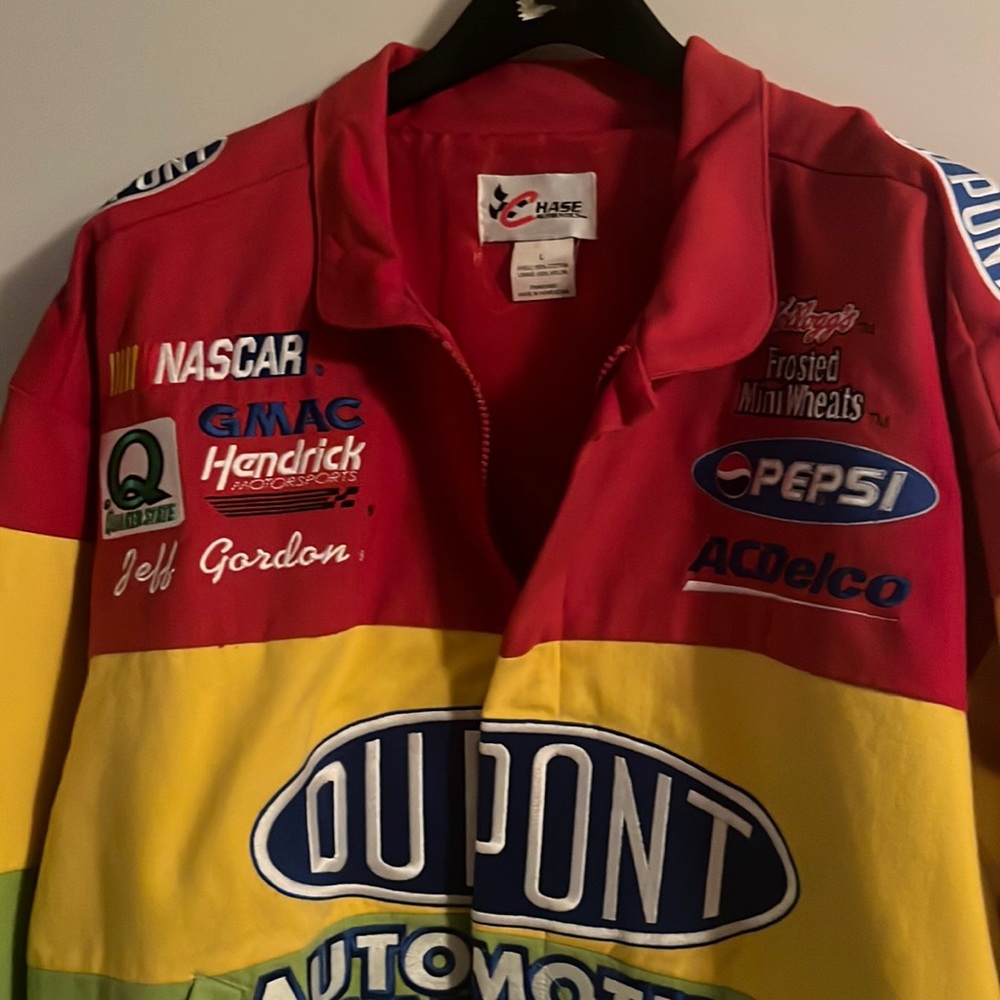 Chase Authentics Dupont Sponsor Nascar Racing Twill Jacket Size L, Never worn